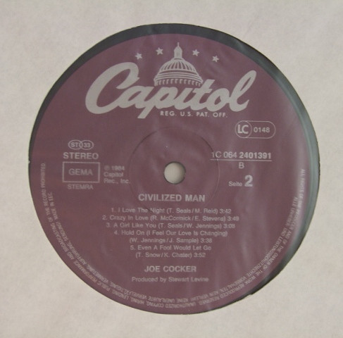 Joe Cocker - Civilized Man (LP, Album)