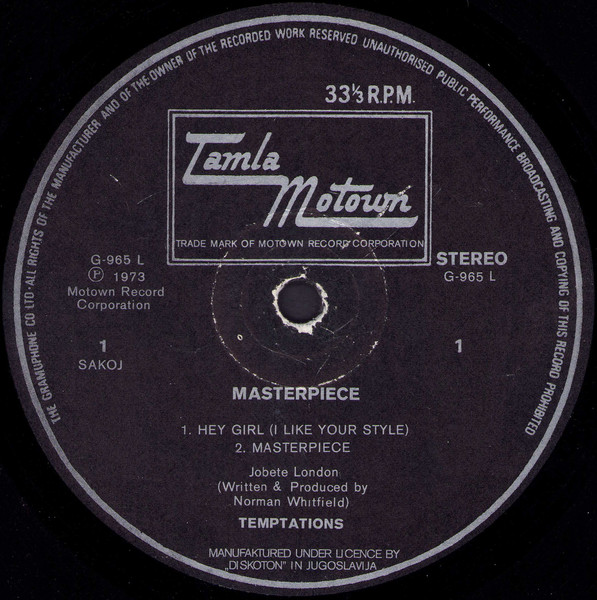 The Temptations - Masterpiece (LP, Album)