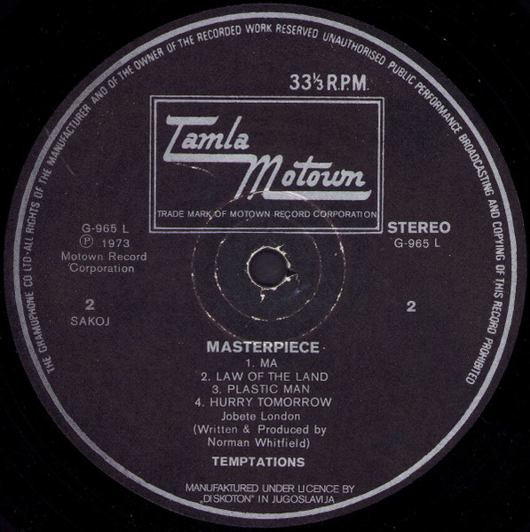 The Temptations - Masterpiece (LP, Album)