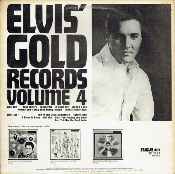 Elvis Presley - Elvis' Gold Records - Volume 4 (LP, Comp, RE)