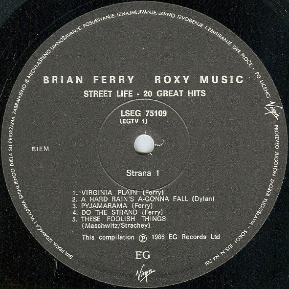 Roxy Music / Bryan Ferry - Street Life - 20 Great Hits (2xLP, Comp, RE, RM)