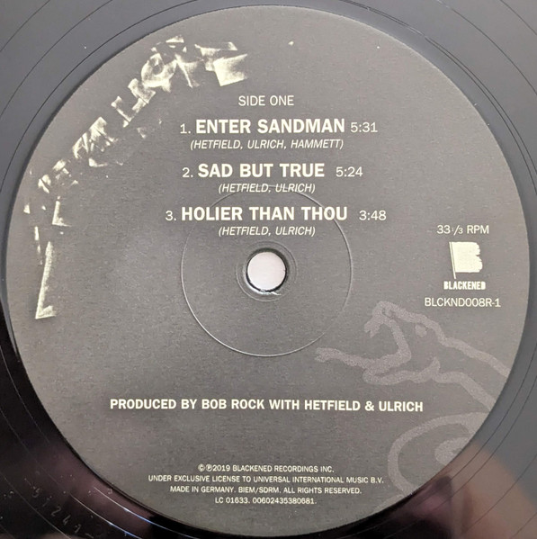 Metallica - Metallica (2xLP, Album, RE, RM, 180)