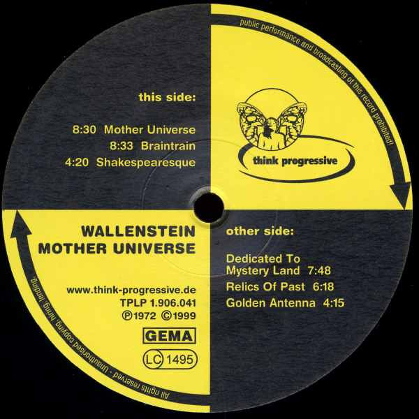 Wallenstein - Mother Universe (LP, Album, RE)