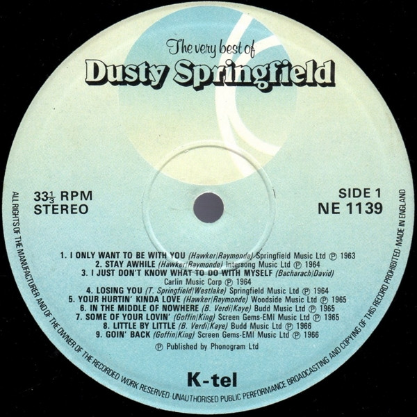 Dusty Springfield - The Very Best Of Dusty Springfield (LP, Comp)