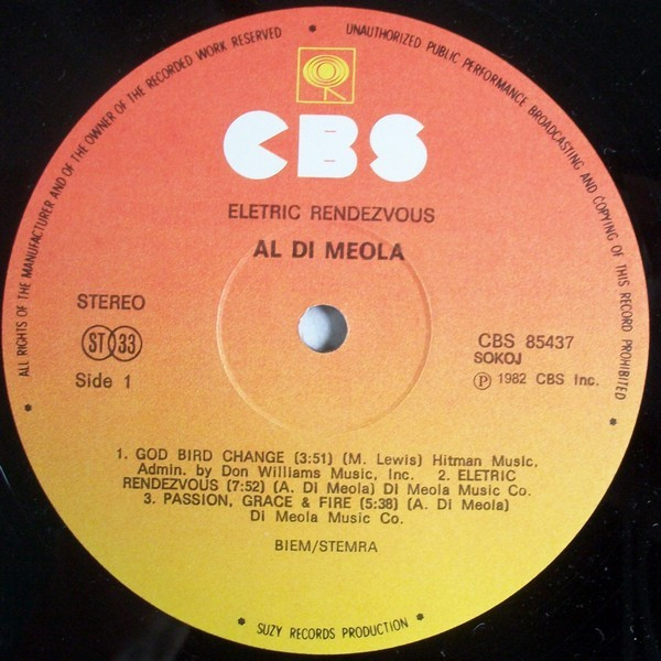 Al Di Meola - Electric Rendezvous (LP, Album)