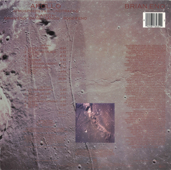 Brian Eno With Daniel Lanois & Roger Eno - Apollo (Atmospheres & Soundtracks) (LP, Album)