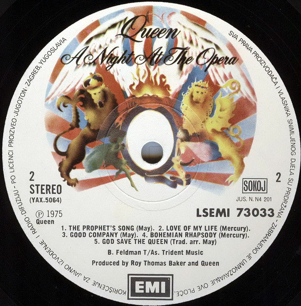 Queen - A Night At The Opera (LP, Album, Gat)