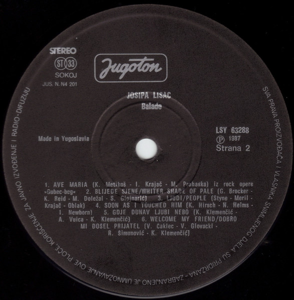 Josipa Lisac - Balade (LP, Comp)