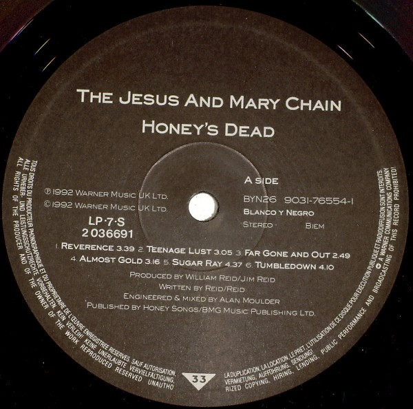 The Jesus And Mary Chain - Honey's Dead (LP, Album)