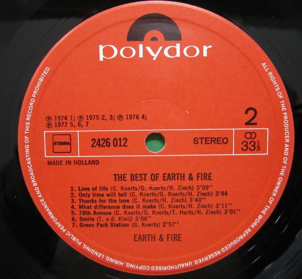 Earth & Fire* - The Best Of Earth & Fire (LP, Comp)