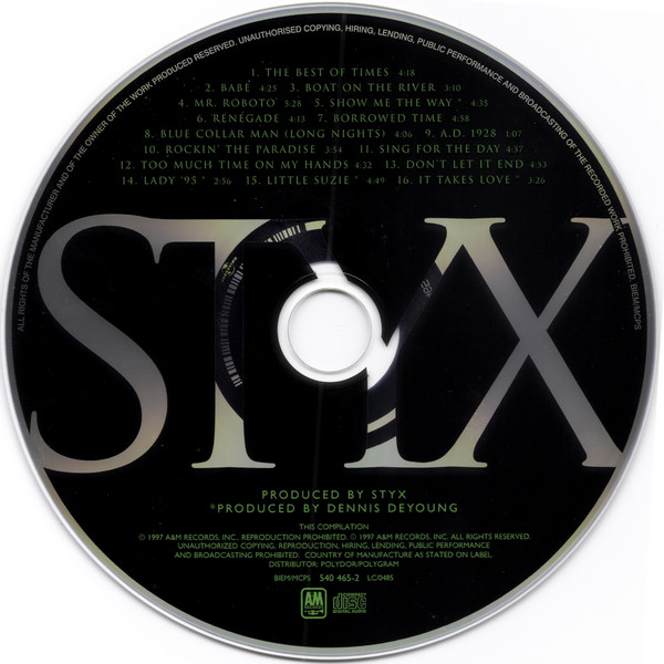 Styx - The Best Of Times: The Best Of Styx (CD, Comp, RM, RP)