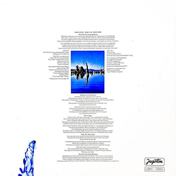 Pink Floyd - Wish You Were Here (LP, Album, RE)