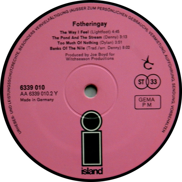 Fotheringay - Fotheringay (LP, Album)
