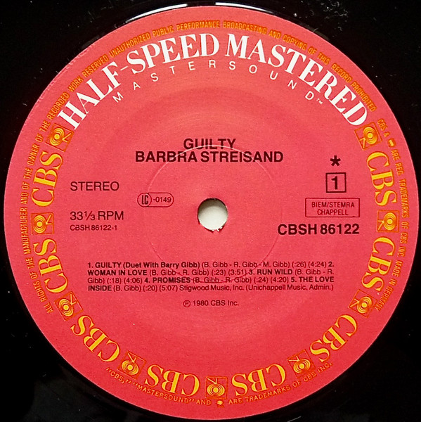 Streisand* - Guilty (LP, Album, Gat)