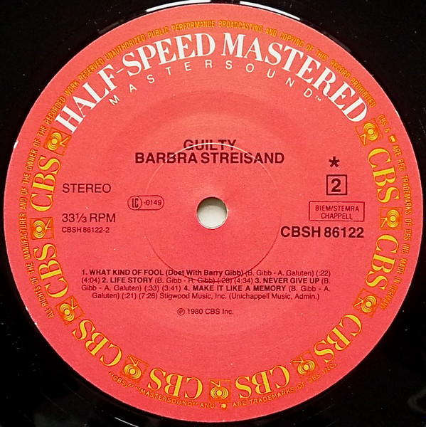 Streisand* - Guilty (LP, Album, Gat)
