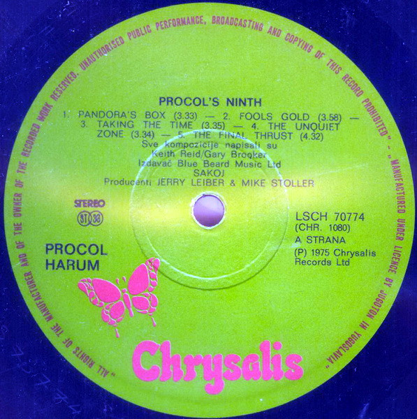 Procol Harum - Procol's Ninth (LP, Album)
