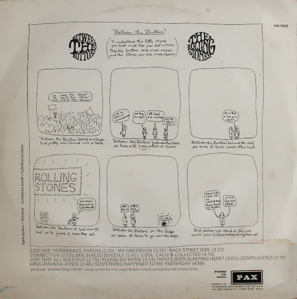 The Rolling Stones - Between The Buttons (LP, Album, Mono)
