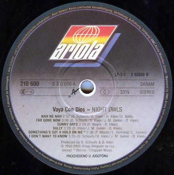 Vaya Con Dios - Night Owls (LP, Album)