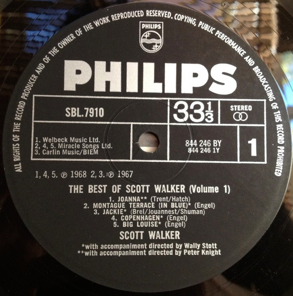 Scott Walker - The Best Of Scott Volume 1 (LP, Comp)