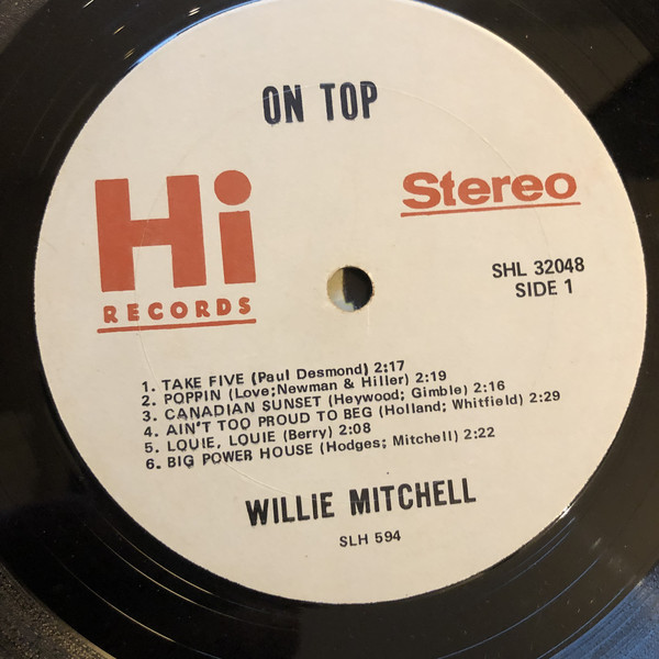 Willie Mitchell - On Top (LP, Album)