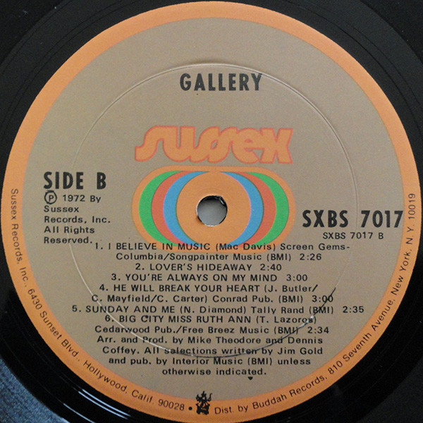 Gallery (2) - Nice To Be With You (LP, Album, Son)