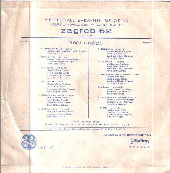 Various - Zagreb 62 Ploča 1 (10