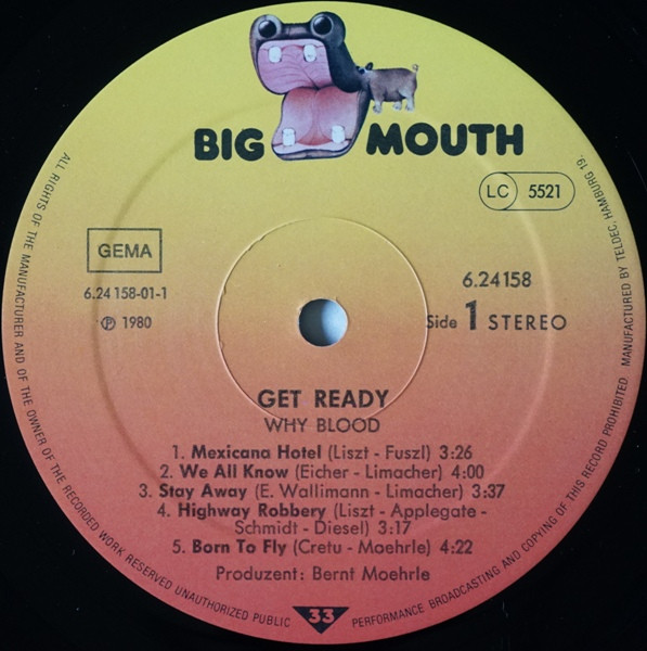 Why Blood - Get Ready (LP, Album)