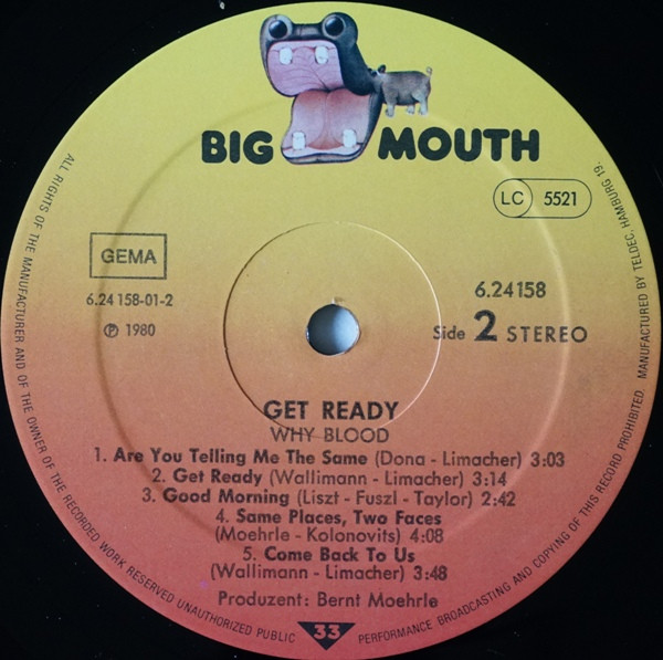 Why Blood - Get Ready (LP, Album)