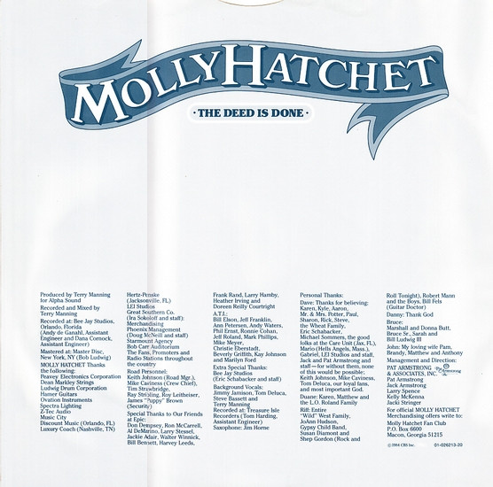 Molly Hatchet - The Deed Is Done (LP, Album)