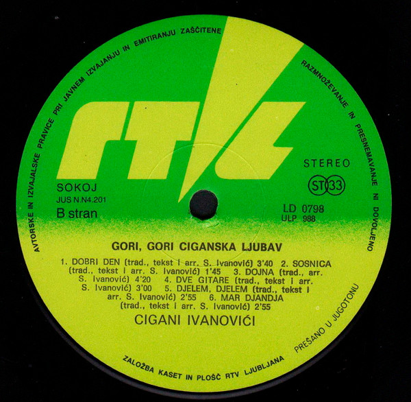 Cigani IvanoviÄ‡i* - Gori, Gori Ciganska Ljubav (LP, Album)