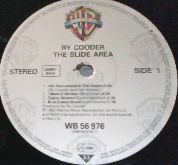 Ry Cooder - The Slide Area (LP, Album, RP)