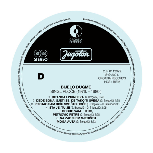 Bijelo Dugme - Singl ploče (1974. - 1980.) (2xLP, Comp, Dlx, RE, RM)