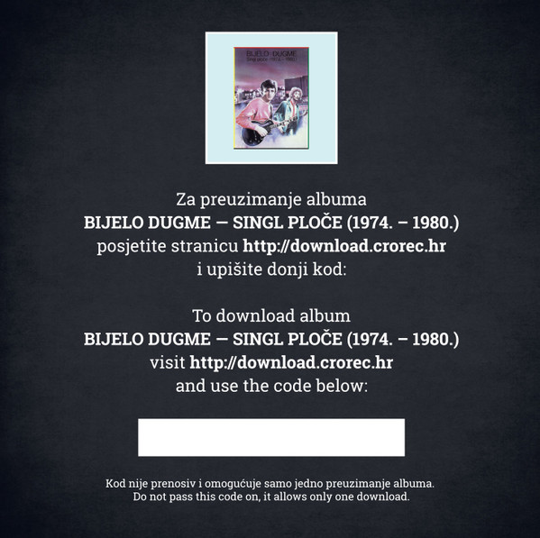 Bijelo Dugme - Singl ploče (1974. - 1980.) (2xLP, Comp, Dlx, RE, RM)