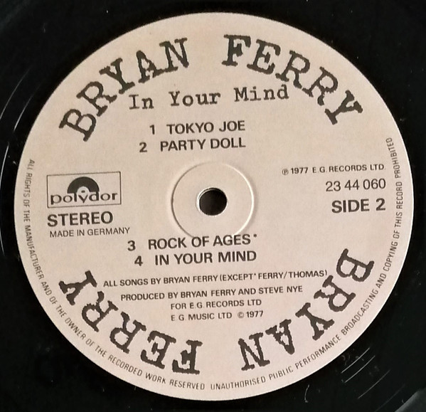 Bryan Ferry - In Your Mind (LP, Album)