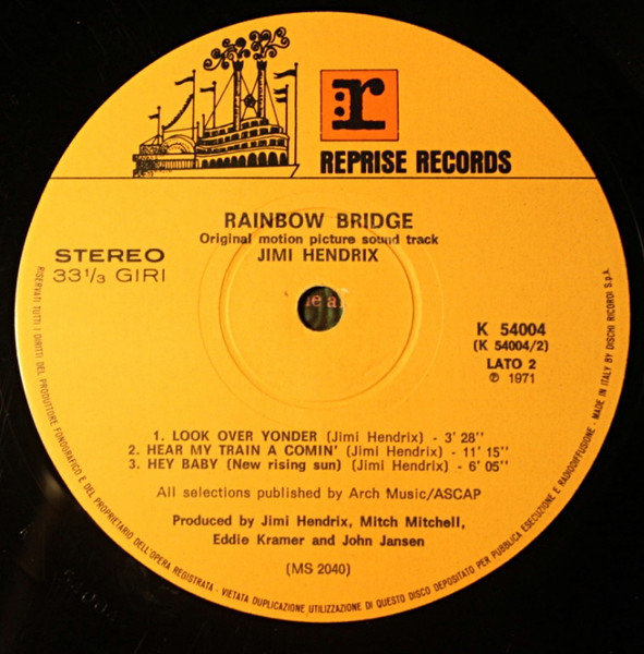 Jimi Hendrix - Rainbow Bridge - Original Motion Picture Sound Track (LP, Album, Gat)