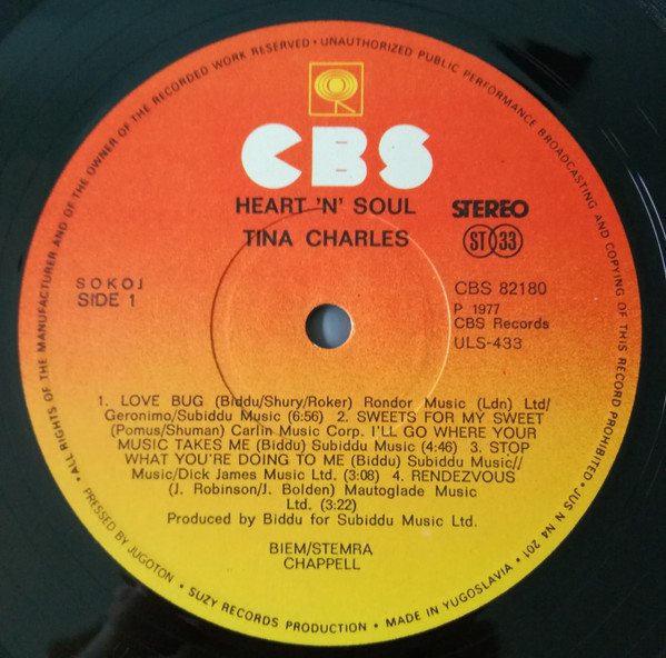 Tina Charles - Heart 'N' Soul (LP, Album)