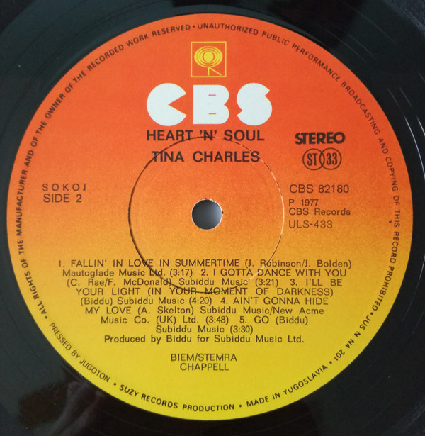 Tina Charles - Heart 'N' Soul (LP, Album)