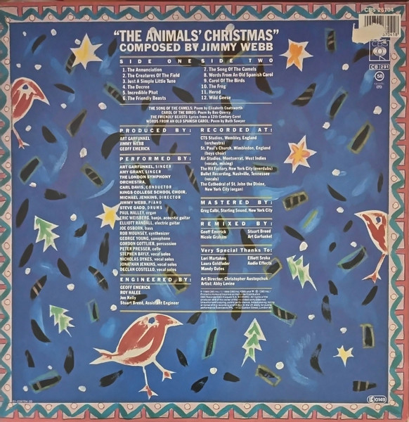Art Garfunkel / Amy Grant / Jimmy Webb - The Animals' Christmas By Jimmy Webb (LP, Album)
