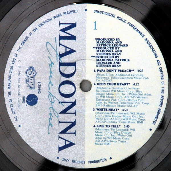 Madonna - True Blue (LP, Album)