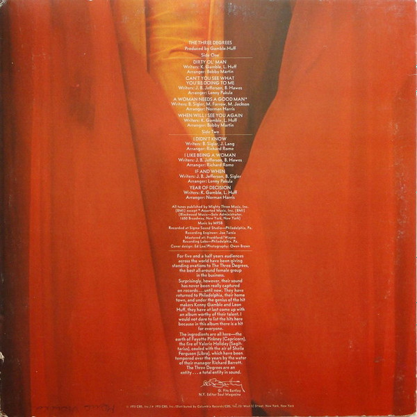 The Three Degrees - The Three Degrees (LP, Album, Pit)