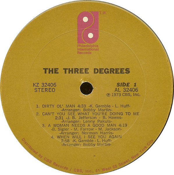 The Three Degrees - The Three Degrees (LP, Album, Pit)