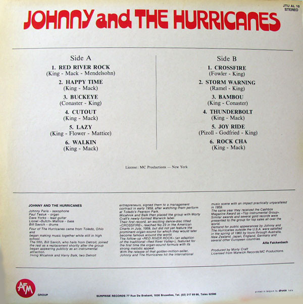 Johnny And The Hurricanes - Red River Rock (LP, Album, RE)