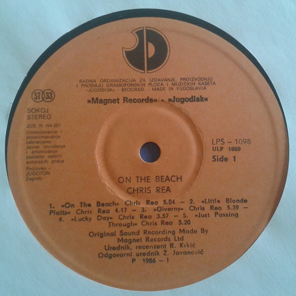 Chris Rea - On The Beach (LP, Album)