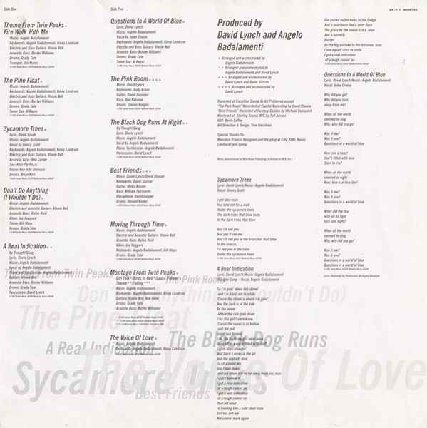 Angelo Badalamenti - Twin Peaks - Fire Walk With Me (Music From The Motion Picture Soundtrack) (LP, Album)