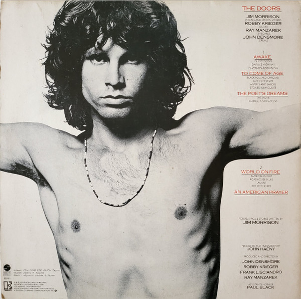 Jim Morrison Music By The Doors - An American Prayer (LP, Album, RE, Col)