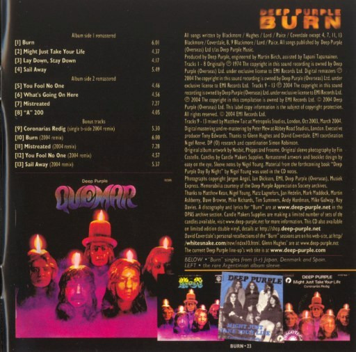 Deep Purple - Burn (CD, Album, RE, RM, 30t)