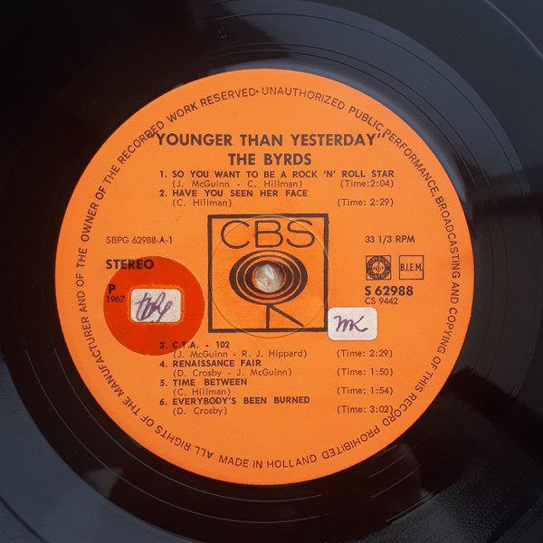 The Byrds - Younger Than Yesterday (LP, Album)