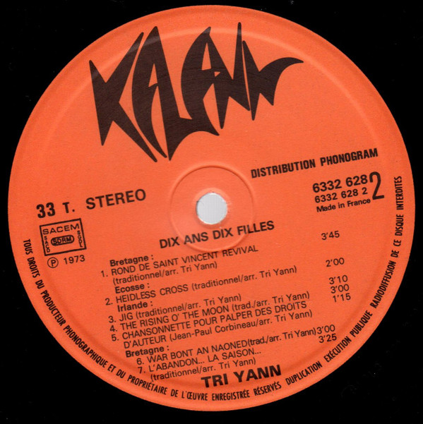 Tri Yann - Dix Ans Dix Filles (LP, Album)