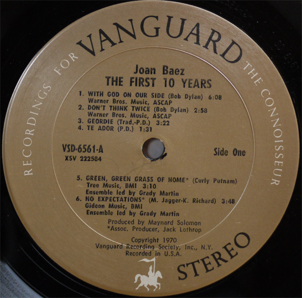 Joan Baez - The First 10 Years (2xLP, Comp)