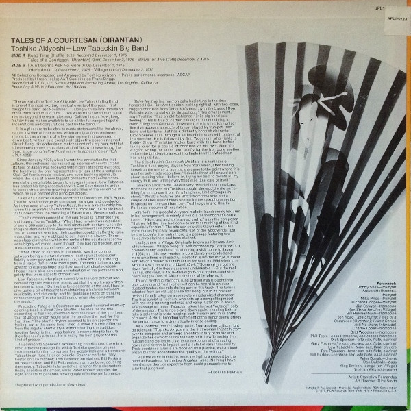 Toshiko Akiyoshi-Lew Tabackin Big Band - Tales Of A Courtesan (Oirantan) (LP, Album)